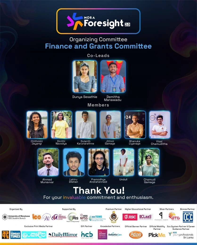 Finance Committee Member — IEEE Student Branch · Mora Foresight