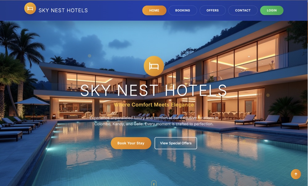 Screenshot — SkyNest Hotels